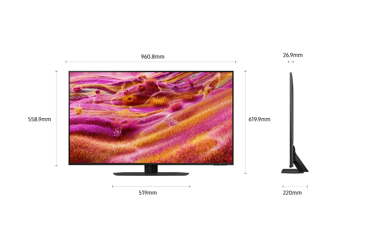 SAMSUNG 43-Inch Mini LED QN90F Neo QLED 4k Smart TV, Glare Free