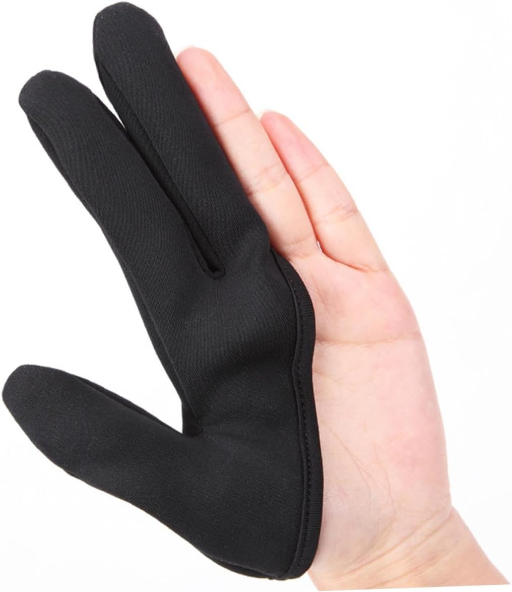 Insulated Scalding Three Finger Cots Hairdressing Gloves for Wand Curler Heat Resistant Hair Salon Supplies