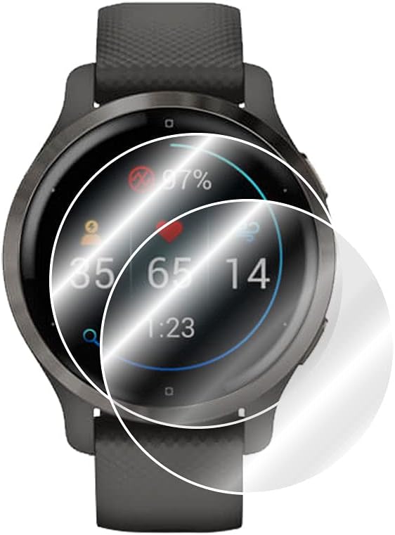 IPG for Garmin VENU 2S GPS Smartwatch Hydrogel Screen Protector (2 Units) Invisible HD Clear Film Anti Scratch Guard-Smooth/Self-Healing/Bubble for Venu2S