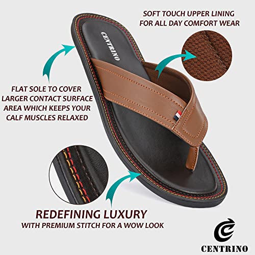 Image of Centrino Men's Slipper |Flip-Flop Slippers | Luxurious Comfort Every Step | Slip-On Ease, Minimalist Design | Perfect for Beach Days, Poolside Lounging, and Casual Wear (1302)