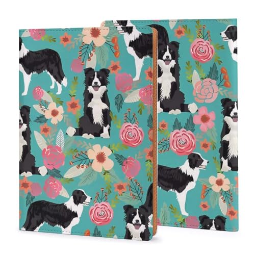 Couverture réutilisable Border Collie A5 résistante à l'usure pour plans d'écriture