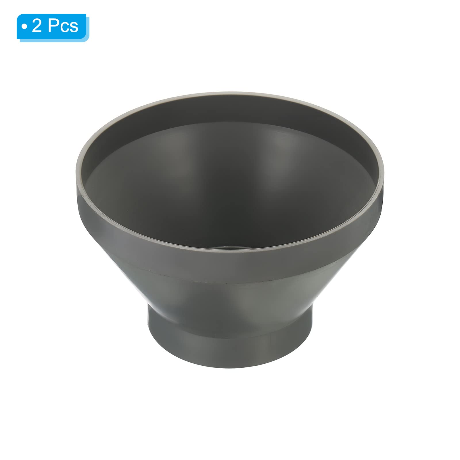 PATIKIL Connettore riduttore per condotto da 20,3 cm a 10,2 cm, confezione da 2 tubi di ventilazione resistenti al fuoco, adattatore per sistema di ventilazione, grigio