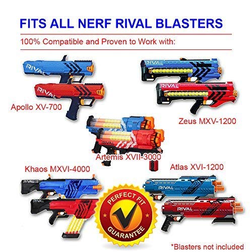 Headshot Ammo Foam Balls For Toy Gun - 110 Rounds Refill Pack Of Bullets Compatible With Nerf Rival Guns – Blue #TOP2