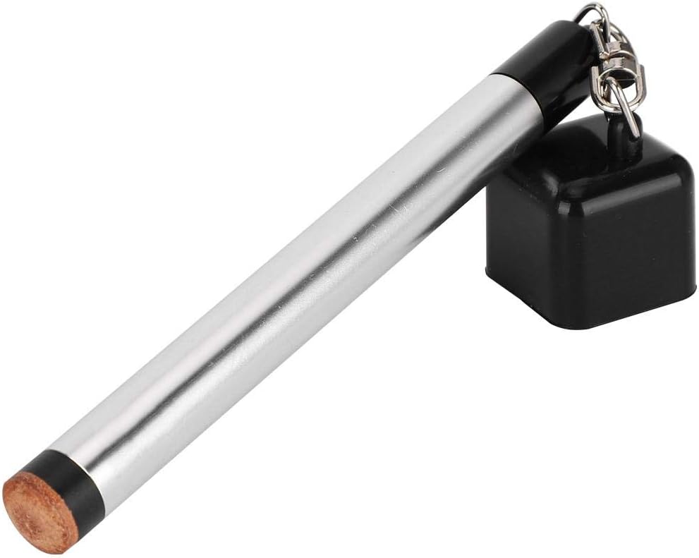 Alomejor Billiard Cue Tip Tool 2 in 1 Pocket Pool Snooker Chalk Holder Pricker Cue Tip Prep Tool Table Handle