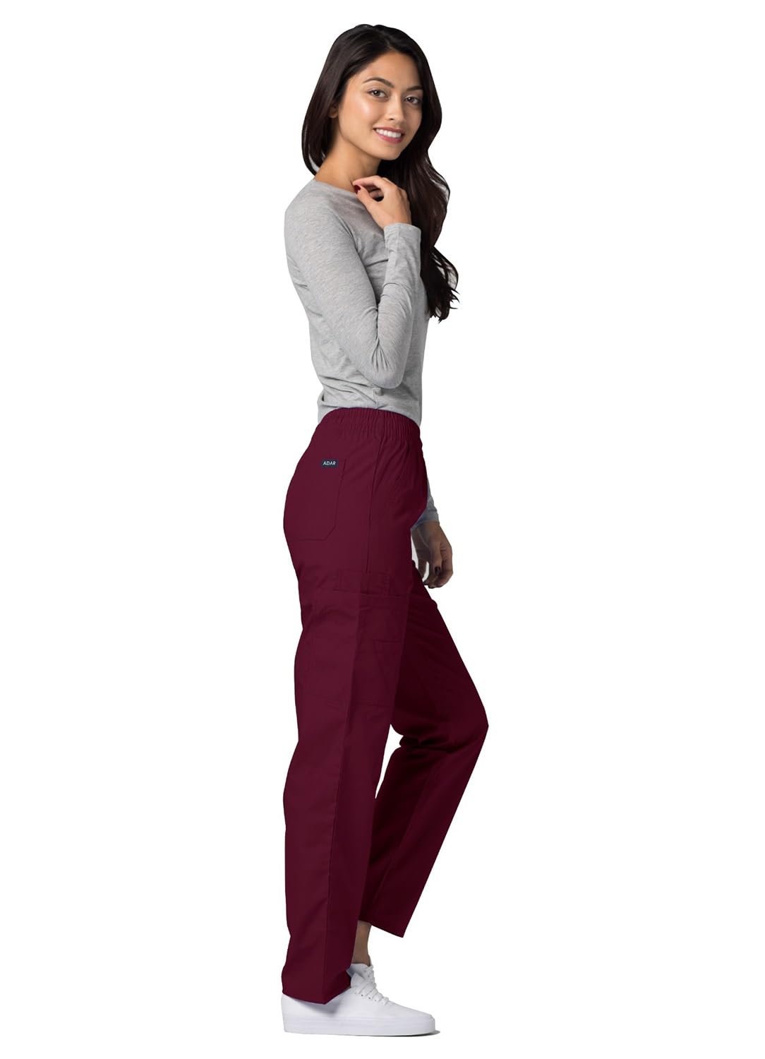 Medizinische Schrubb-hosen - Damen-Krankenhaus-Uniformhose - 506 - Burgundy - L