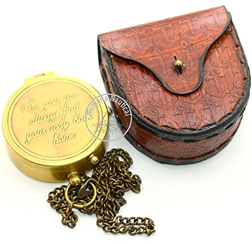 Brújula de Camping Humaira Nautical con Estuche de Cuero miniatura 3