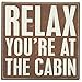 Primitives by Kathy Box Sign, At The Cabin, 6 by 6-Inch