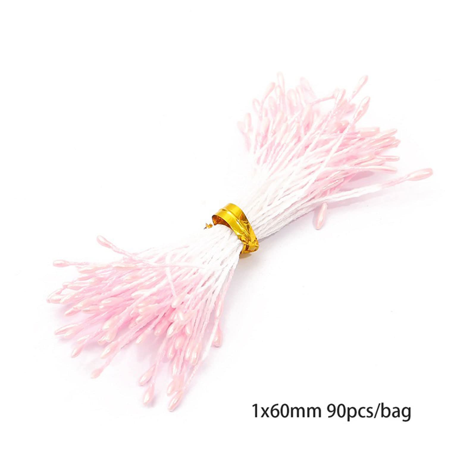 XIABYAYU 350 Pezzi Pistilli Per Fiori Finti, 6cm Stami Di Fiori Artificiali, Pistilli Doppia Testa 3mm, Adatto Alle Decorazioni Artigianali Con Pulitori Per Pipa, Accessori Fai Da Te, Giallo