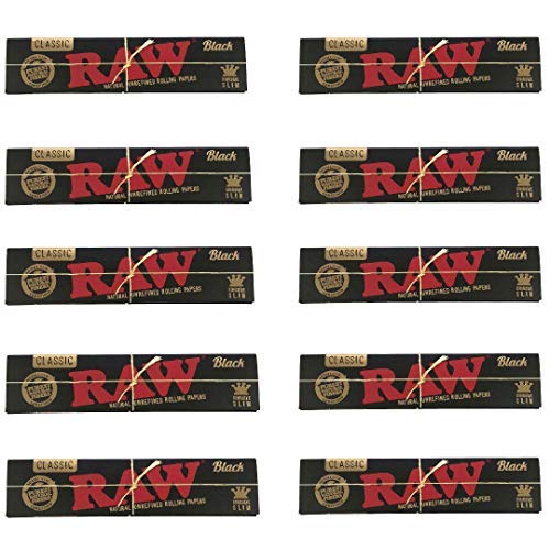 RAWTHENTIC(10X) RAW Black Rolling Papers - White Ash - BIGSMOKESUPPLIES