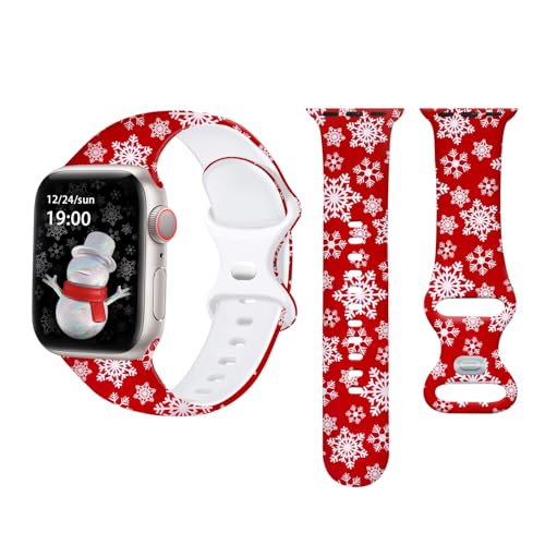 Image of Holidays Watch Band Compatible with Apple Watch Bands 38mm 40mm 41mm 42mm 44mm 45mm 49mm for Women Men Gift, Halloween Adjustable Soft Silicone Strap Replacement for iWatch Series Ultra SE 9 8 7 6 5 4