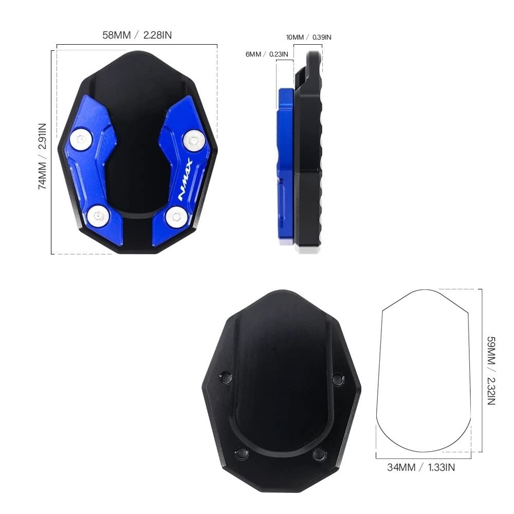 Béquille Latérale De Moto, Plaque D'agrandissement