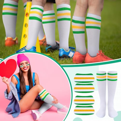 Image of Panitay 2 /12 /16 /24 Pairs Softball Soccer Socks Glitter Eye Black Stickers Team Spirit Accessories for Youth Women Sport Wear