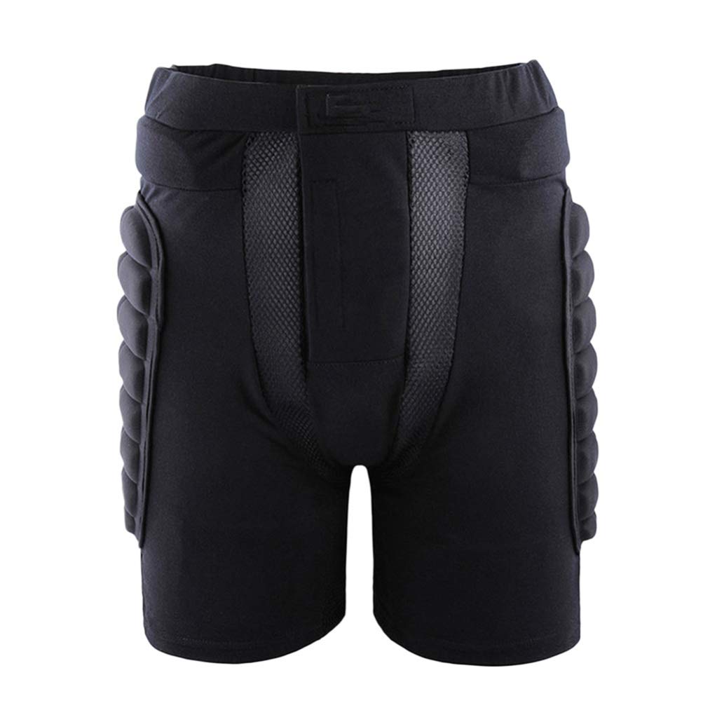 Hockey Pants Kids Protective Gear Padded Pants Workout Shorts Hip Protector Short Hockey Girdles Ski Jupon Skiing Pants Anti-Fall Hip Circumference 3D Black
