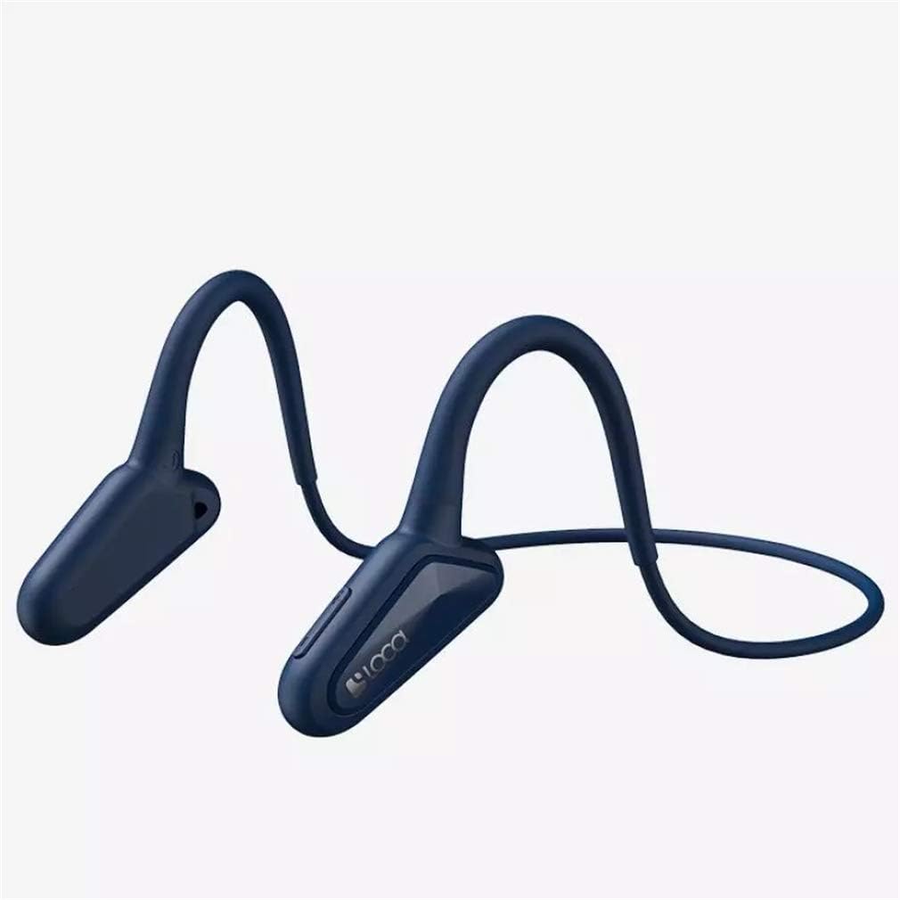 YODZ Bone Conduction Headphones, Wireless Bluetooth 5.0 Open-Ear Sports Headset with Mic, Waterproof IPX5 Level, CVC Noise Reduction Call, for Working Running Cycling,Blue