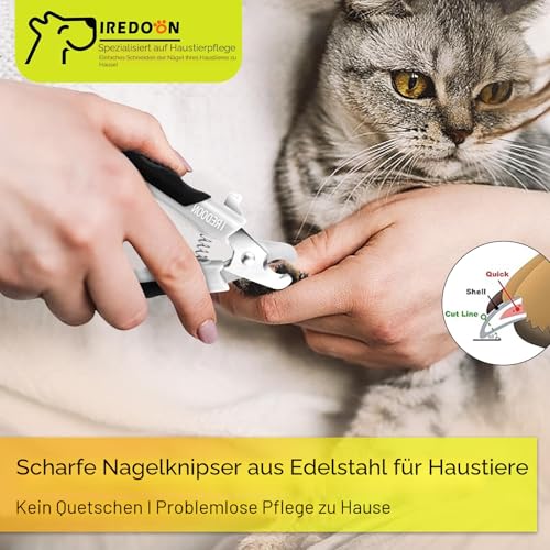 IREDOON Krallenschere für Hunde und Katzen mit Hohe Qualität Nagelfeile