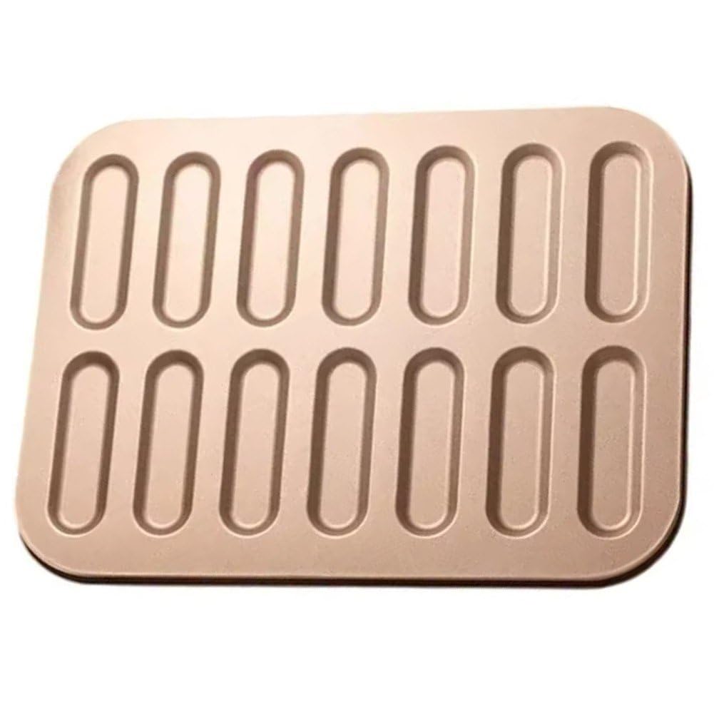 Luxylei Finger Cookie Metal Baking Pan Non-stick Carbon Steel Long Strips Finger Biscuit Baking Tray Pastries Finger Cookies Tiramisu Mold