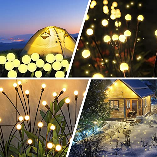Solar Lights Outdoor Waterproof,Swaying Solar Garden Lights Firefly Lights Decorative Outdoor Lights Yard Lights,Dancing Fireflies Lights For Path Fence, Swaying When Wind Blows #TOP6