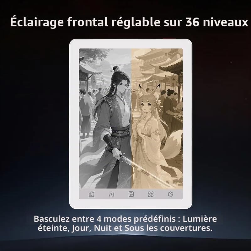 Bigme B6 Mini liseuse e-book Android 14 de 6" avec 4 Go + 64 Go de mémoire, blanche