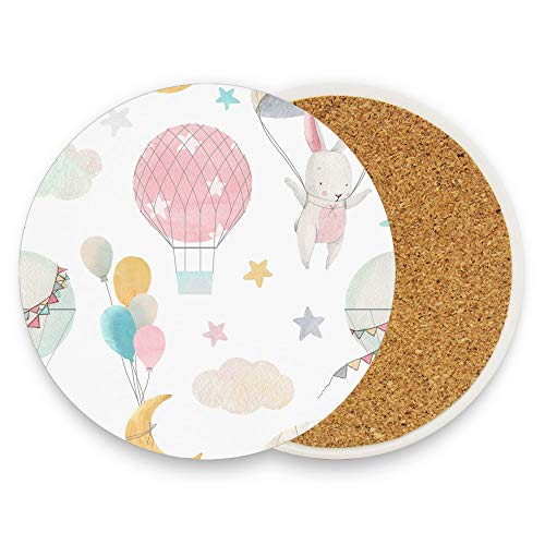 Dessous de verre céramique absorbant lièvre blanc table basse - 6