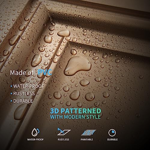 Image of Art3d PVC Ceiling Tiles, 2'x2' Plastic Sheet in Bronze (12-Pack)