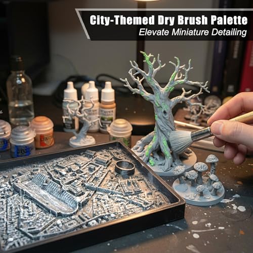 Image of Fuyoooo Dry Brush Palette for Miniature Painting,Urban Textures