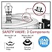 Hawkins Aluminium Safety Valve For All Hawkins Pressure Cookers From 1.5 Litre To 14 Litre, Black, Standard (BP SV), 14 Liter