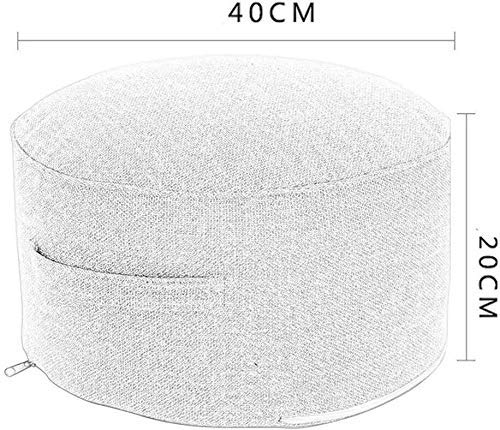 Taburete de reposapiés artesanal de algodón desmontable Home Essentials puf para sala de estar 3
