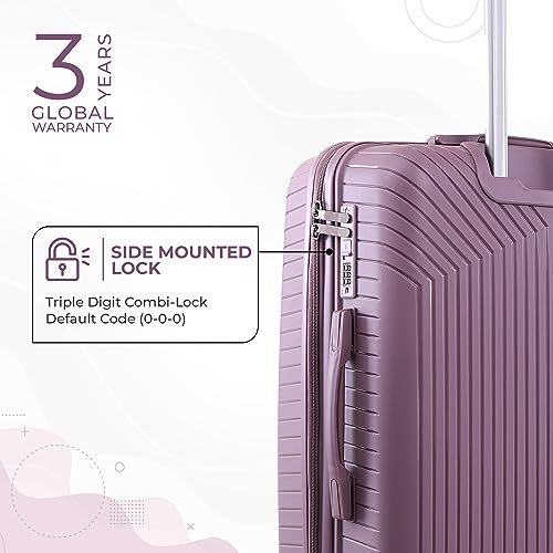 Image of Verage V-Lite Galaxy 56 cms Purple Hard Sided Cabin Size Carry On Luggage Trolley Bag for Travel, Suitcase with 8 Spinner Wheels for Men and Women