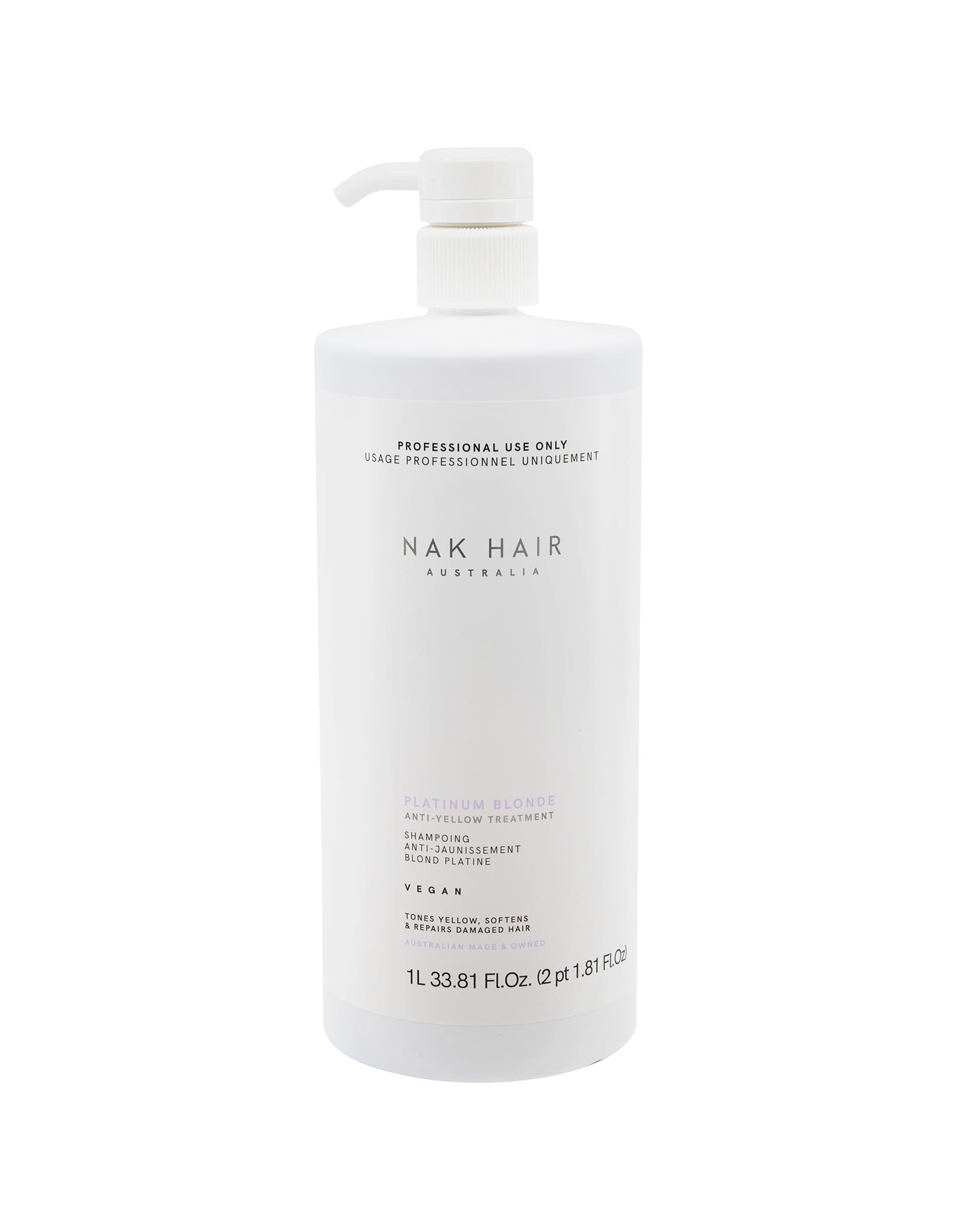 Nak Platinum Blonde Treatment - Anti-Yellow 60 Second Repair 1 Litre