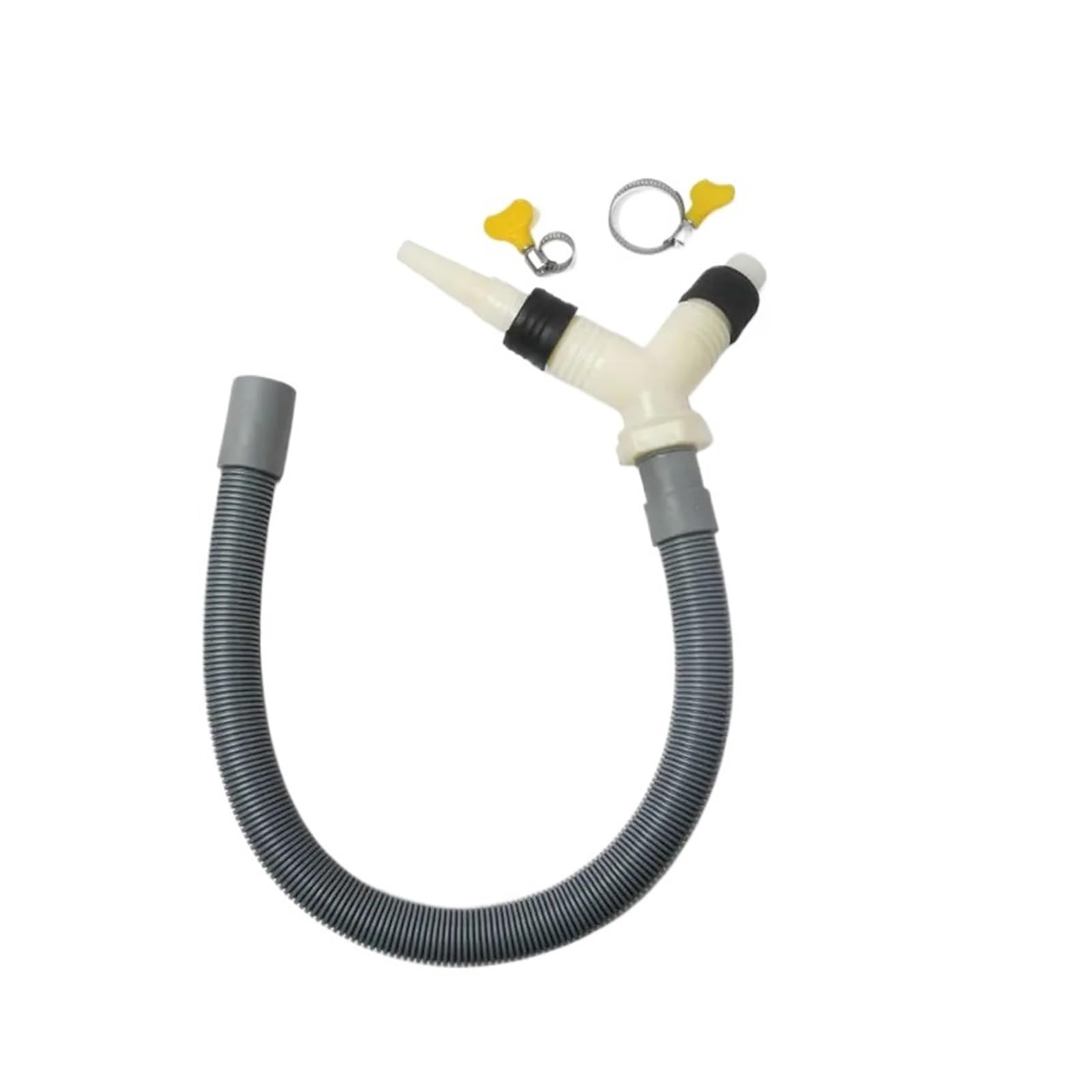 Raccordo adattatore a T for scarico di lavatrice e asciugatrice, con tubo di scarico esteso(Hose length-0.3m)