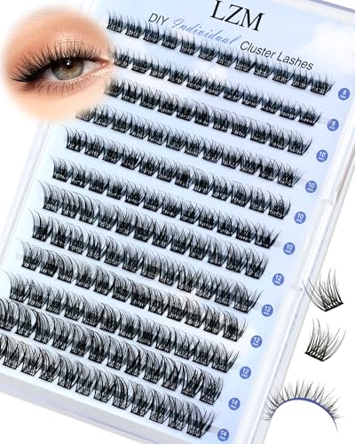 LZM Extensiones De Pestañas Postizas Naturales Pestañas Individuales Pelo A Pelo Naturales(WL16 D Mix)