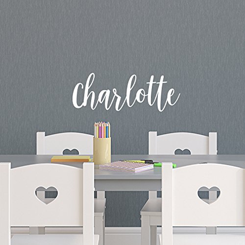 Vinilo Decorativo para Pared Nombre 'Charlotte' 12" x 39" miniatura 1