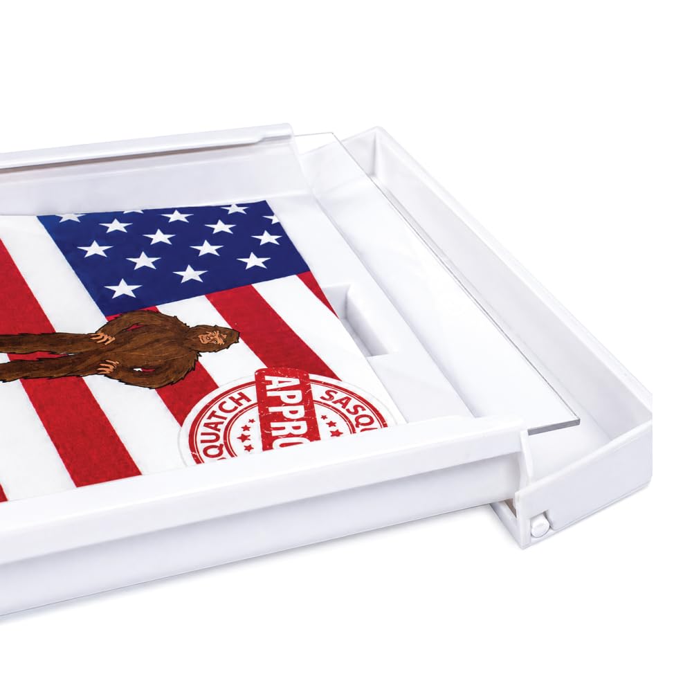 SourceOne 8.5 "x 11" al aire libre de bienes raíces estilo folleto soporte con tapa – color blanco – resistente a los rayos UV