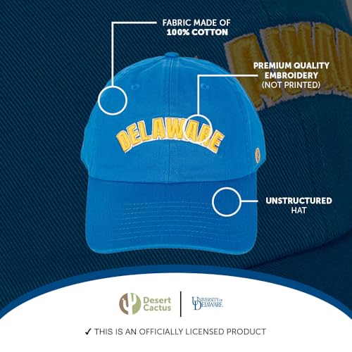 Gorra bordada ajustable University of Delaware azul miniatura 4