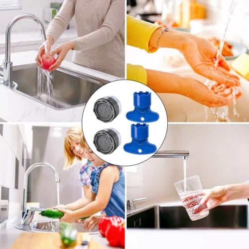 Cache Wasserhahn Belüfterschlüssel,10 Stück WasserhähneSieb M18.5 mit 2 Mischdüsenschlüssel,für Badezimmer,Küche Luftsprudler Montageschlüssel Armaturen