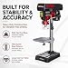 LUMBER JACK 5 Speed Pillar Drill Press has a 13mm Chuck, 240v UK Plug, Workbench Repair Tool, Mini Bench Top Drilling Machine, for Woodworking