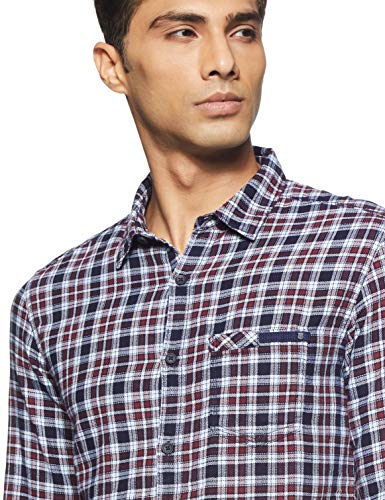 Image of Spykar Men's Checked Slim Fit Shirt