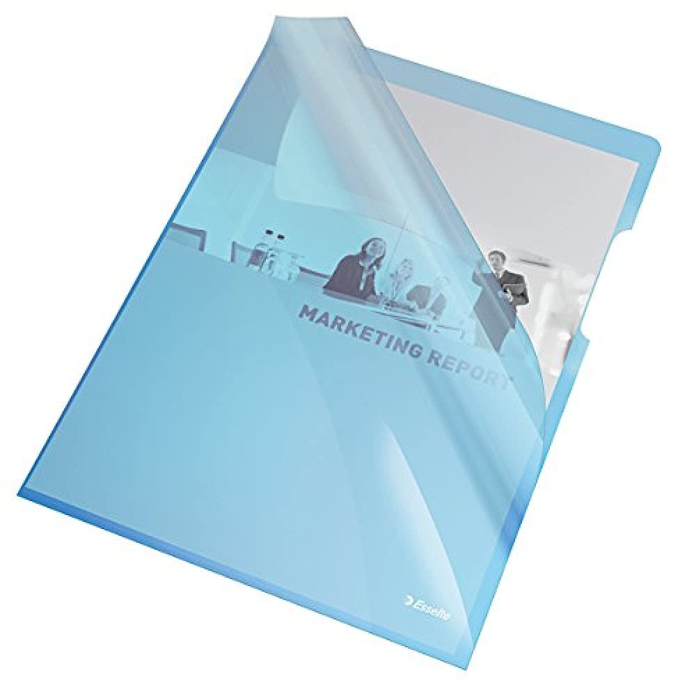 Esselte 55435 Crystal Document Wallets L Pack of 25 Transparent