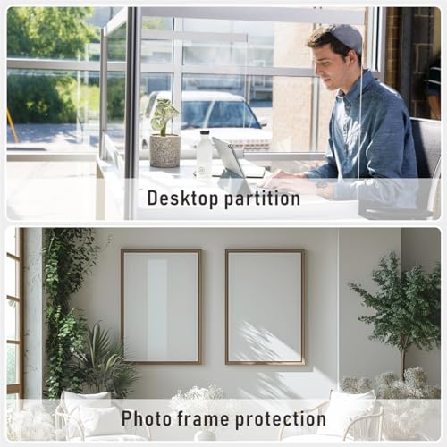 Image of 12 x 12 inch Clear Acrylic Sheet Plexiglass, 4 Pack 1 /8 inch Thick Transparent Acrylic Square Panel, DIY Materials with Protective Paper for Display Projects, Craft and More.