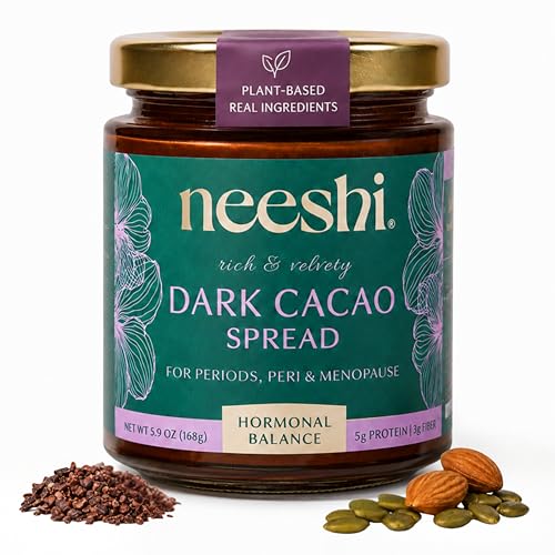 NEESHI Hormone Balancing Dark Cacao Spread for Women – Bloating Relief & Menopause Support – Low...