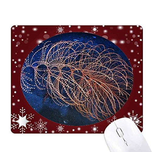 Tapis de souris Ocean Water Line en caoutchouc durable motif flocon de neige