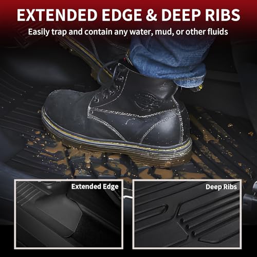 Image of LASFIT Floor Mats for Ford F-150 2015-2026 SuperCrew, w /Fold Flat Storage