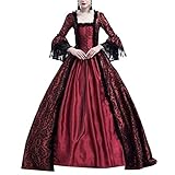 disfraces caseros medievales para niñas El paquete incluye: 1 * Dress GladiolusA Disfraz De Medieval para Mujer Vestido Renacentista Traje De Princesa Vino Rojo M