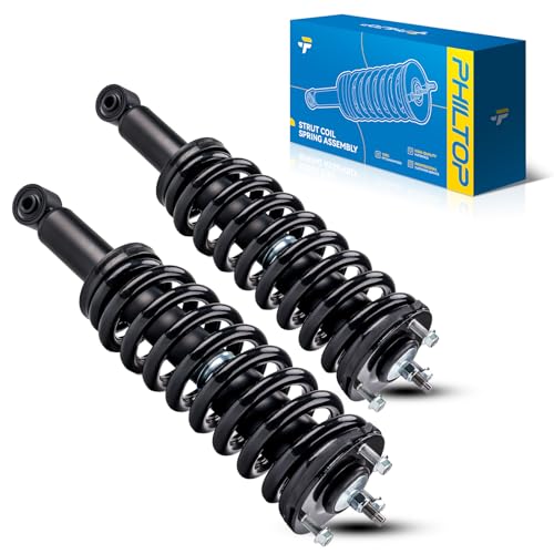 Image of PHILTOP Front Complete Struts Shock absorber fits Sequoia 2001 2002 2003 2004 2005 2006 2007 171348L 171348R Struts with Coil Spring Assemblies Set of 2 SAA360