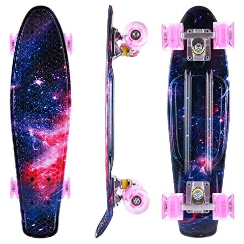 Skateboard für Kinder,Cruiser Skateboard Mädchen Junge Anfänger Jugendliche Erwachsene Cover
