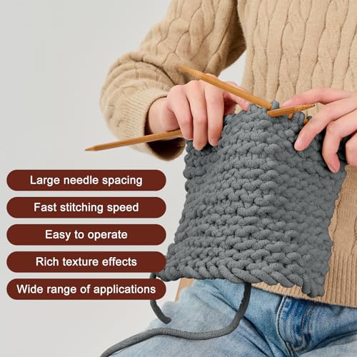 Image of INNDUN Blanket Yarn 100g /3.5oz - Dark Grey Chenille Yarn 6 Super Bulky - 72 Yards - Knitting, Crocheting & Crafts Chunky Yarn