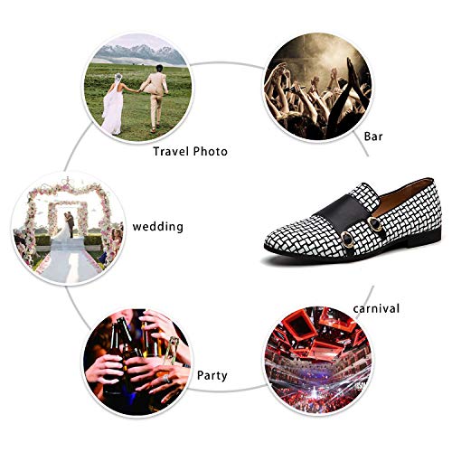 Image of JITAI Men's Dress Shoes - Casual Rubber & Leather Loafers for Men - Fashion Business Formal Wear