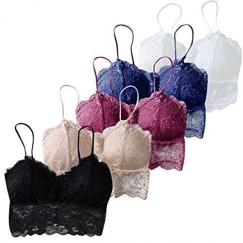 Sujetador deportivo de encaje para mujer, con cierre frontal, sin aros, sujetador deportivo con espalda profunda, sujetador de encaje, triángulo, bralette acolchado, lencería bralette, BL196