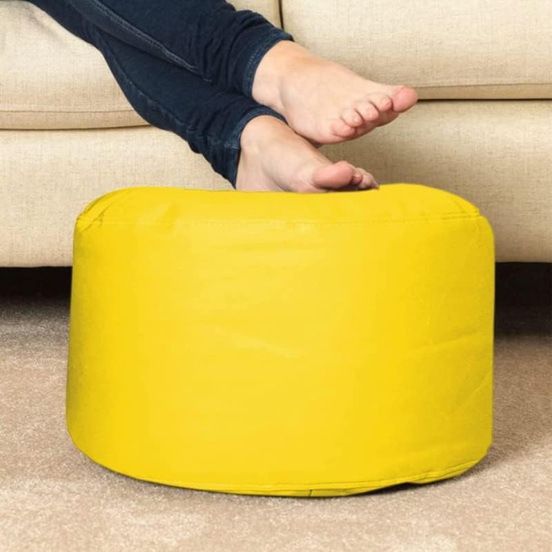 Image of CATALYST - (6XL Extra Comfort Big Jumbo Faux Leather Bean Bag with Free Footrest & Cushion Without Beans (Cover Only), Adult Size XXXXXXL Bean Bag Chair Capactity-Upto 6Feet, Color- (Yellow)