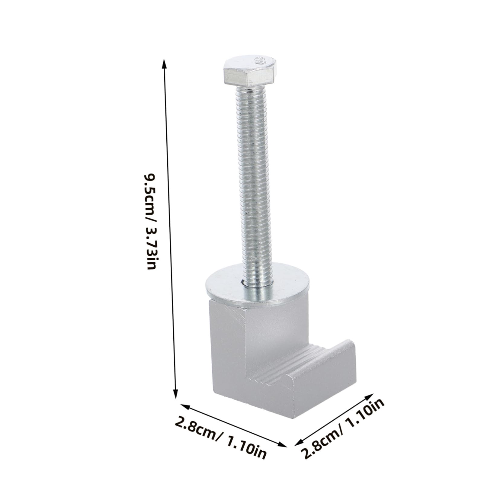 HAPINARY 10pcs Silver Aluminum J Hook Clamps Aluminum Mounting Clamps For Pickup Truck Tool Box Mount Tie Downs J Hook Crossover Tool Box Pickup